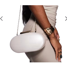 True Decadence Marble Hard Round Clutch Bag - White