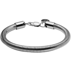 Lucléon Essentials mm Sølvfarvet Snake Kæde Armbånd
