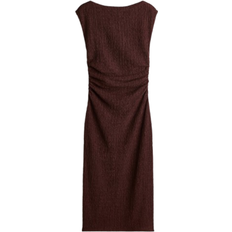H&M Draped Bodycon Dress - Dark Brown