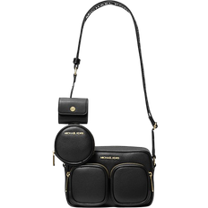 Michael Kors Jet Set Travel Medium Leather Messenger Bag - Black