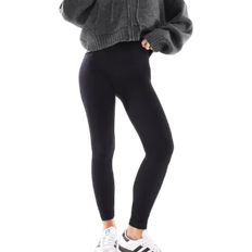 Stradivarius Ribbade Seamless Leggings - Svart