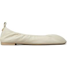 Tory Burch Eddie Soft Lambskin Ballerina Flats LIGHT CREAM 8.5B