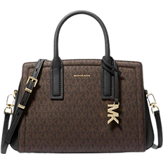 Michael Kors MK Laila Small Signature Logo Satchel - Brown