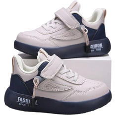 Shein Boys' Leather Upper Sports Shoes With Thick Soles, Lightweight And Comfortable, Suitable For Running And Casual Wear, All Seasons
