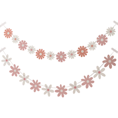 Shein Gradient Small Daisy Flower Garland Birthday Party Scene Decoration Swallowtail Flag PiecesSet