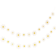Shein Pack Vibrant Daisy Boho Banner Decorations Festive Party Enhancer With White Daisy Paper Cutouts Perfect For Indoor Outdoor Girls Shower Birthday
