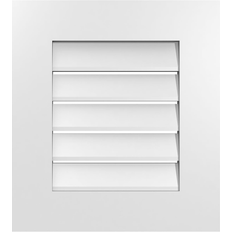 Roof Equipment Ekena Millwork White Off-white Rectangle PVC Gable Louver Vent GVPVE18X2001SF