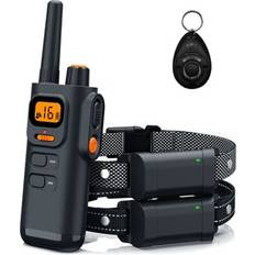 Bousnic Remote Waterproof Rechargeable Dog Shock Collar 4000-ft 2 Count Grey
