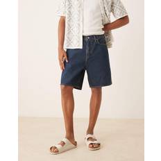 Abercrombie & Fitch Byxor & Shorts Abercrombie & Fitch Indigoblå Jeansshorts Med Ledig Passform