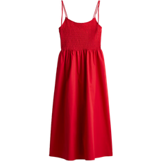 H&M Tie Strap Smocked Dress - Red