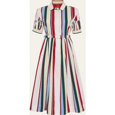 La DoubleJ Striped Belted Midi Dress - Multicolor
