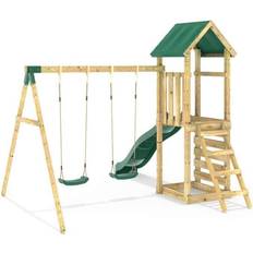 Rebo Annapurna Adventure Wooden Climbing Frame, Swing Set and Slide
