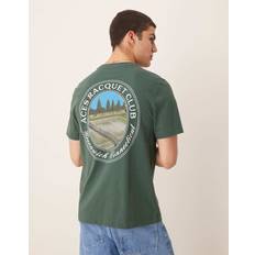 Abercrombie & Fitch Grey Tops Abercrombie & Fitch Tennis Back Print Classic T-Shirt Grey
