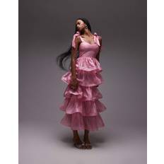 & Other Stories Long Dresses & Other Stories Corset Front Tiered Maxi Dress Pink