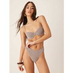 Abercrombie & Fitch Bikinis Abercrombie & Fitch Badkläder Ginghamrutig Bikiniunderdel Medelhög Midja Och Rysch Flera