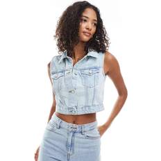 New Look Outerwear New Look Women's Sleeveless Denim Jacket - Dark Blue