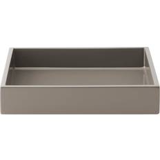 Mojoo Lux Lacquered Decorative 19x19x3,5 cm Dark Grey Serving Tray