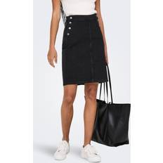Only Onlhush Denim-nederdel - Black Denim