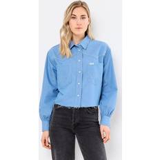 Wrangler Women Tops Wrangler Cut Off Shirt Cotton Candy Blue