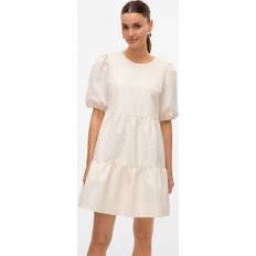 Vero Moda Ull Klänningar Vero Moda Vmclara Kort Klänning - Cloud Dancer
