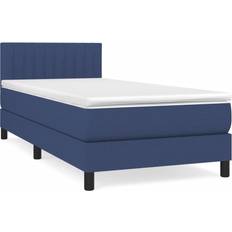 vidaXL Ramsäng med madrass tyg Kontinentalsäng 100x200cm