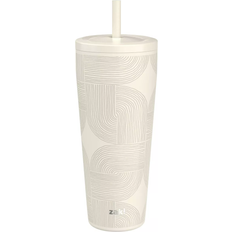 Zak Designs Steel Lines Straw Travel Mug 30fl oz