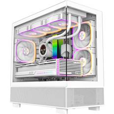 Computer Cases CiT Solar Micro ATX Gaming Case with ARGB Fans
