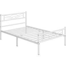 Yaheetech color Metal Bed Frame White 95x200cm