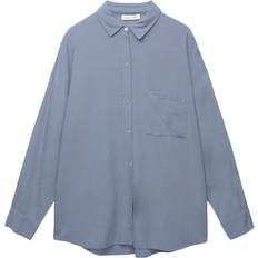 Pull&Bear Dame Skjorter Pull&Bear Bluse - Lyseblå