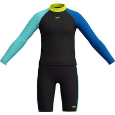 Speedo UV-tøj Børnetøj Speedo Boys' Learn to Swim Colourblock Top & Jammer Set - Black