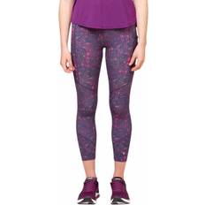 Reflectors Tights Ronhill Tech Crop Leggings - Purple/Navy
