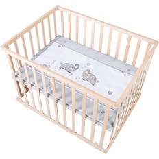 Parcs pour bébé Roba Parc Bébé Rectangulaire en Bois 75 x 100 in