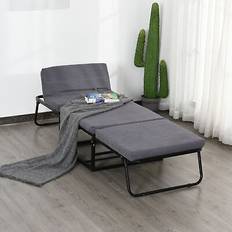 Betten-Sets Homcom Klappbett 75x190 cm 2-in-1 mit 8 cm Dicker Schaumstoff Betten-Sets