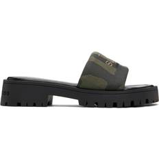 Multicoloured - Women Slides Marc Jacobs The Camo Jacquard Lug Sole Slide Sandals - Khaki