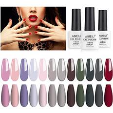 AIMEILI Gel Nagellack Kit 8 ml - 12 Färger