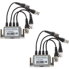 Surveillance Cameras Tlily 2X 4-Channel Video Balun BNC UTP CAT5 Transmitter
