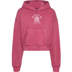 Tommy Hilfiger Pink Sweatere Tommy Hilfiger Crest Logo Boxy Cropped Hoody