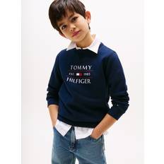 Hvid Sweatshirts Tommy Hilfiger Flag Sweatshirt - Blå