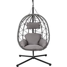 Egg-Shaped Hanging Chair Year-Round Comfort 195cm H x 100cm W x 100cm L