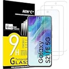 New'C Samsung Galaxy S21 FE 5G Screen Protector Tempered Glass 3 Pack