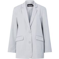 Recycled Fabric Blazers Pieces Blazer - Light Grey Melange