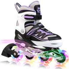 Purple Inline Skates 6pm 2pm Sports Adjustable Light Up Inline Skates