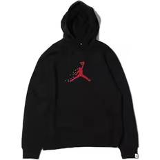 Jordan Air Jordan Holiday Fleece Pullover Hoodie - Black Gym Red