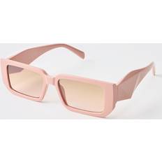 boohooMAN Rectuanglar Chunky Sunglasses - Pink