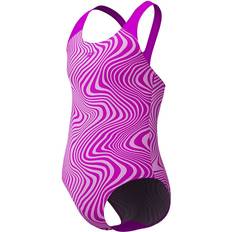 Pink Swimwear Speedo Kid's Digital Allover Splashback Swimsuit - Pink