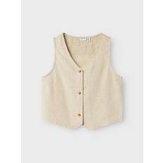 S Polstrede veste Børnetøj Name It Regular Fit Vest - Beige