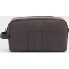Leather Toiletry Bags Osprey London The Jenson Kulturbeutel aus Leder - Schwarz