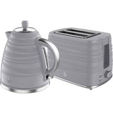 Swan Symphony Kitchen Set 1.7L Fast Boil Kettle 2 Slice Toaster Grey SK31050GRN