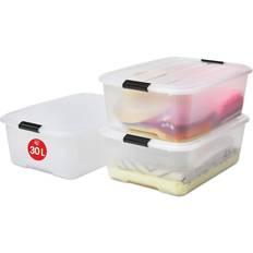 Opbevaringsbokse 30l Iris Ohyama Aufbewahrungsbox mit Deckel 30L Transparent TB-30 Staukasten 30L