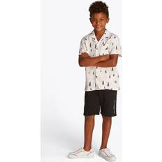 Shirts Tommy Hilfiger Kids' Boat Print Linen Blend Shirt - White